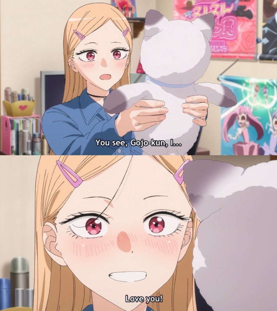 MARIN'S EXPRESSIONS WHILE SHE WAS PRACTICING HER CONFESSION ON PLUSHY WAKANA WERE SO PRECIOUS I LOVE HER 🥺