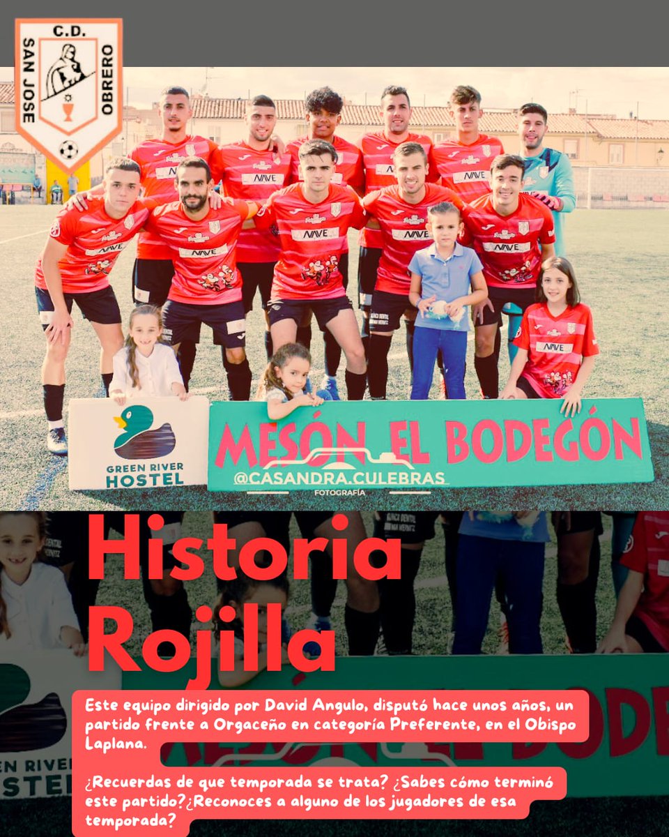 ADSanJosObrero's tweet image. #HistoriaRojilla Este equipo dirigido por David Angulo, disputó hace unos años, un partido frente a Orgaceño en categoría Preferente, en Las 500.

¿Recuerdas de que temporada se trata? ¿Reconoces a alguno de los jugadores de esa temporada?

#orgullorojillo♥️🖤