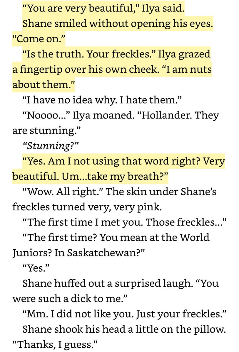 jejechuchubibi's tweet photo. Current Brainrot: Heated Rivalry novel and its series adaptation. I freaking love that they made sure to include the freckles! https://t.co/oMjKfmVnQM