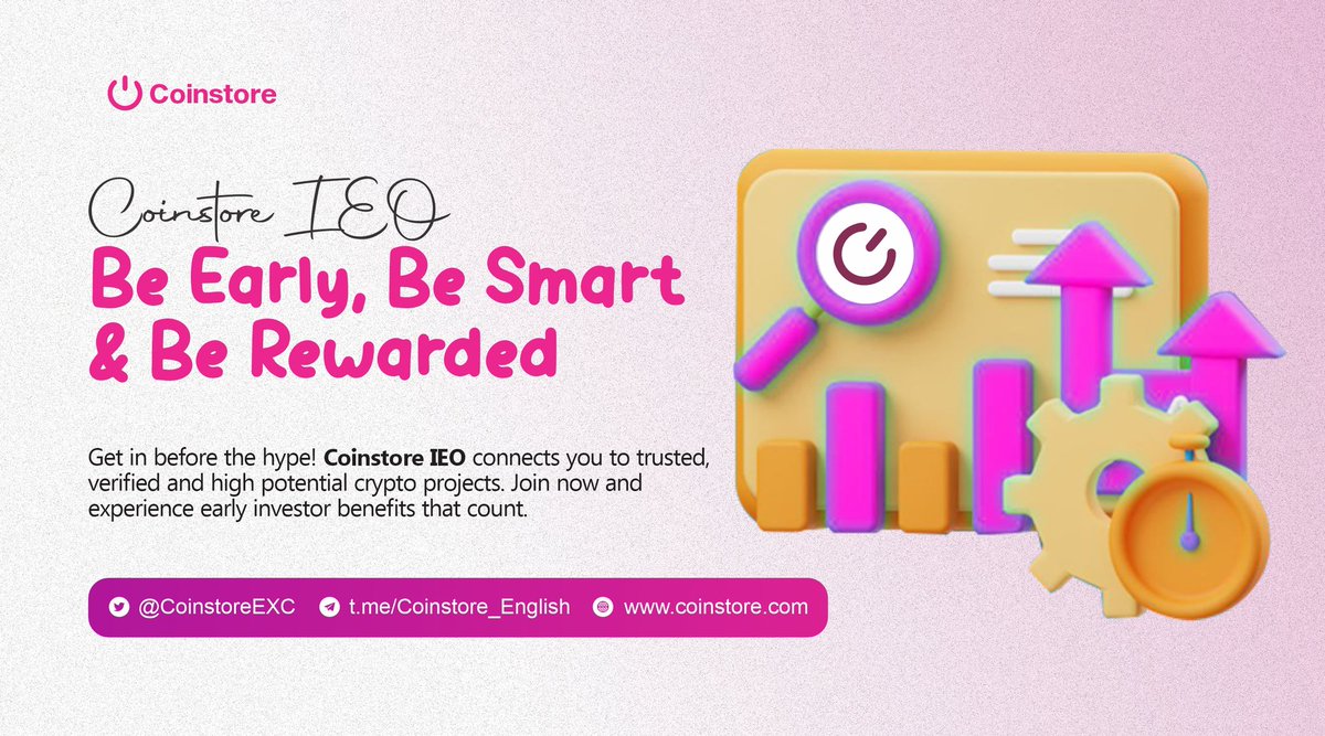 MORE THAN JUST IEOS 
Coinstore rewards loyalty! Hold specific IEO tokens and unlock amazing airdrops and perks. It's time to reap the benefits!
t.me/coinstore_engl…

#coinstore #IEO #Airdrop #Launchpad
