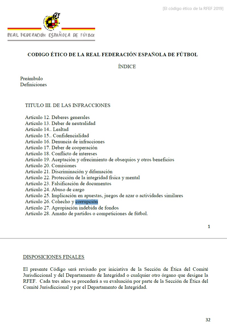 futbolgate_ES's tweet image. El código ético de la #RFEF en 2019: "La corrupción, así como el amaño de partidos y de competiciones de fútbol prescribirán a los diez años"

En febrero de 2021, Hacienda informó al Barça de la inspección y solicitó facturas a las empresas de #Negreira.

En junio de 2021, las