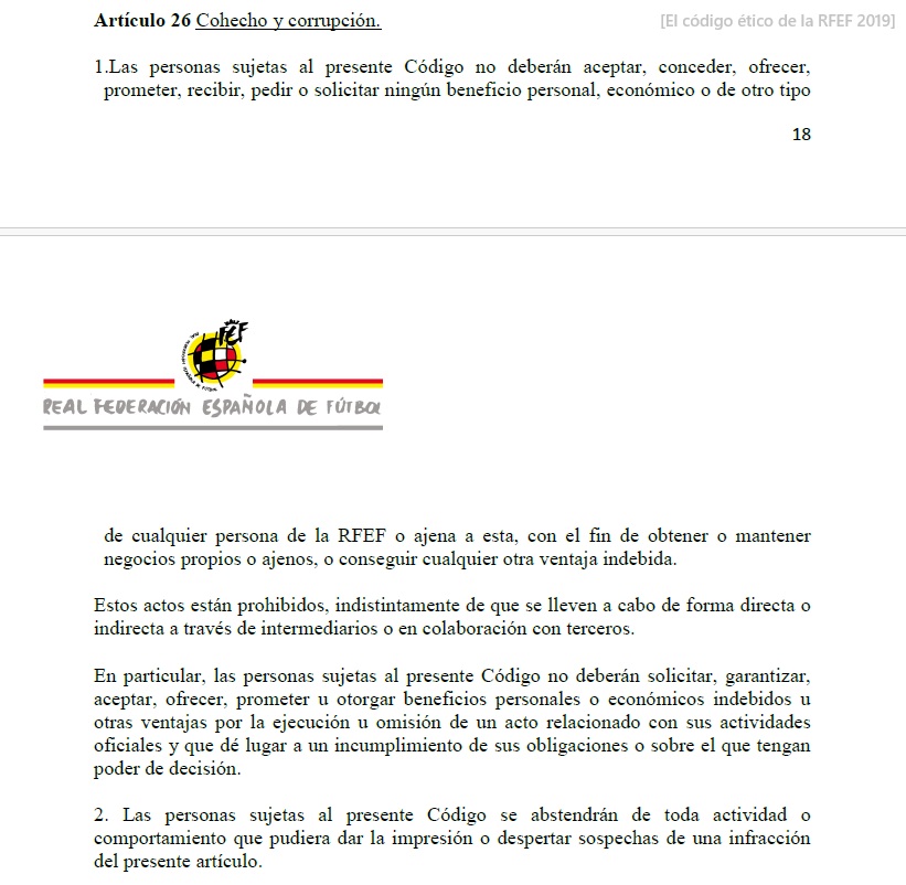 futbolgate_ES's tweet image. El código ético de la #RFEF en 2019: "La corrupción, así como el amaño de partidos y de competiciones de fútbol prescribirán a los diez años"

En febrero de 2021, Hacienda informó al Barça de la inspección y solicitó facturas a las empresas de #Negreira.

En junio de 2021, las