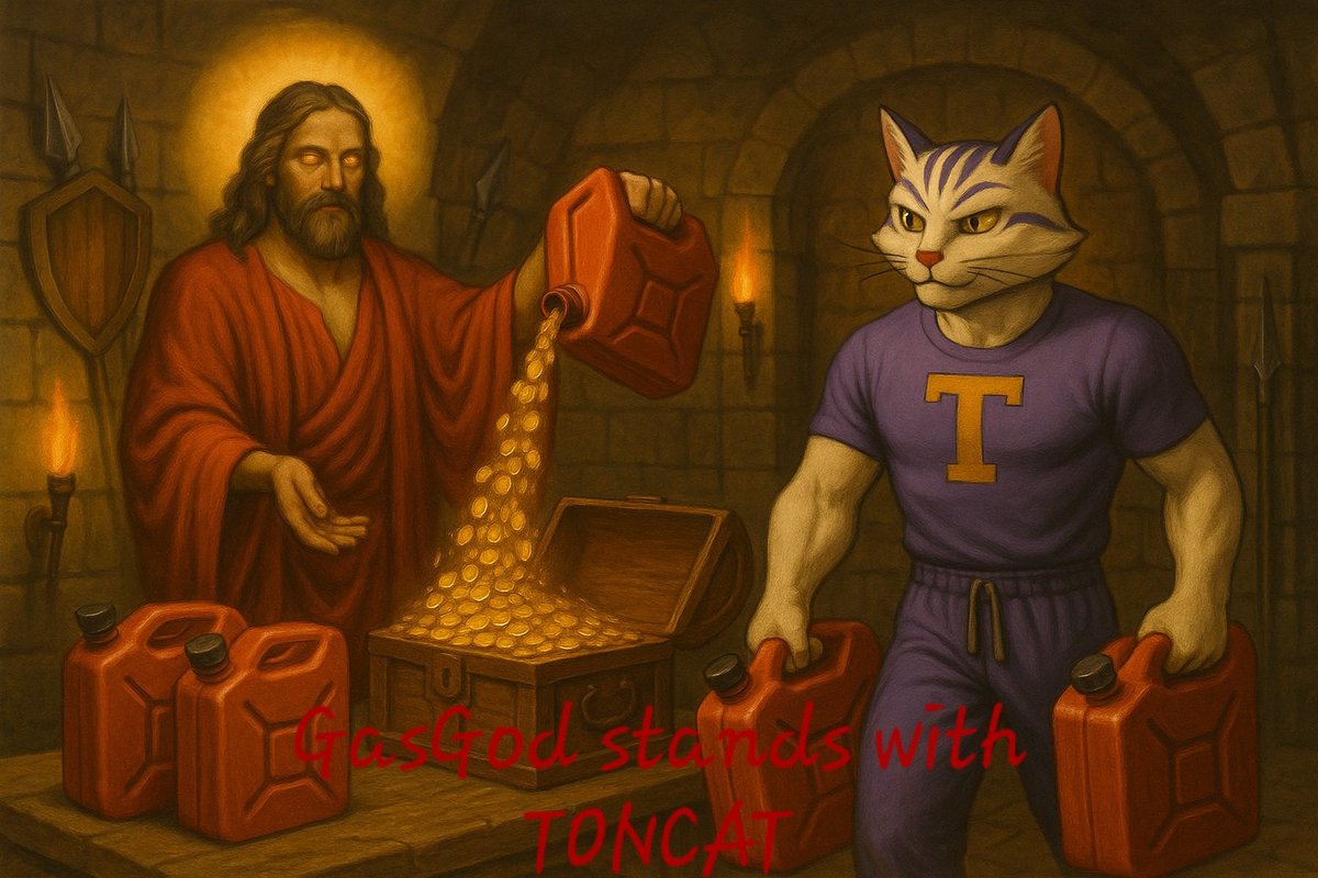 Exciting news Believers 🙌🏾 

⛽️ <a href="/GasGodCTO/">GasGod Community Take Over</a> unites with <a href="/TonCatonTon/">TON CAT</a> 

Together we're promoting T4 lock and load narrative on $TON 💎 and sharing the true spirit of PPP 🔥.