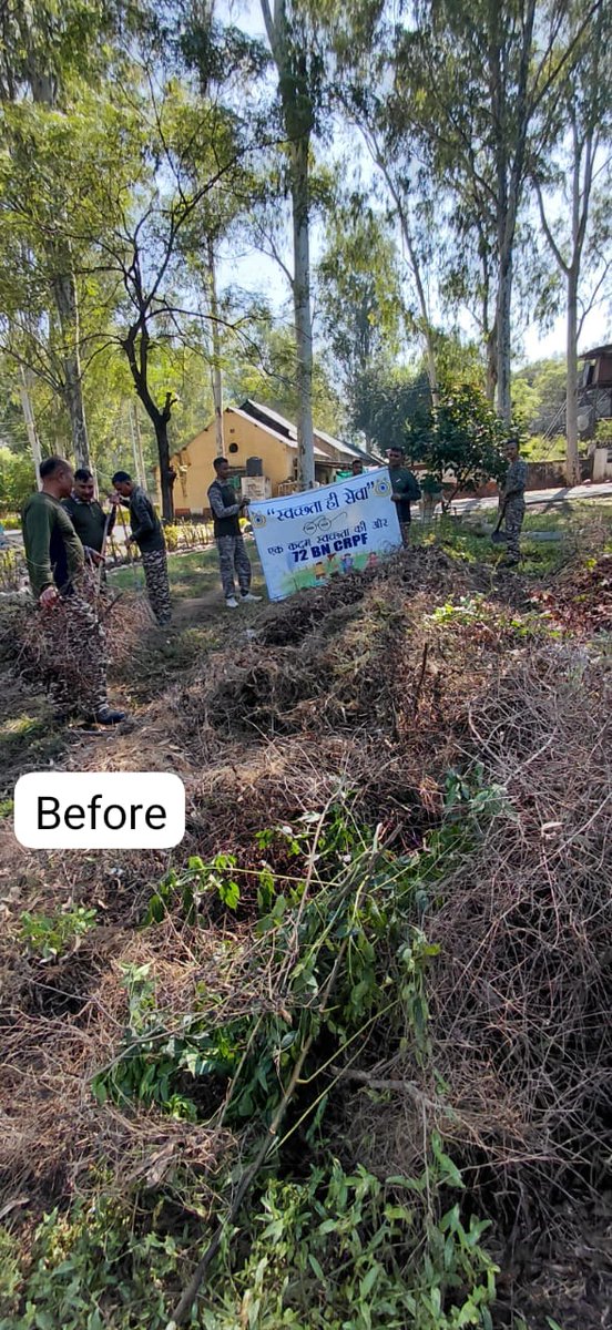 72Crpf's tweet photo. Under #SpecialCampaign5.0 Institutionalizing Swachhata and minimizing pendency, cleanliness activities were undertaken at HQ/72 BN and sub Unit Location DTD 15/10/2025.
@crpfindia 
@SwachhBharatGov https://t.co/MEpLNO4fEX