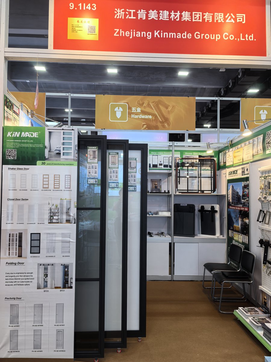 Kinmader's tweet photo. Day-1 #CantonFair2025 #138thCantonFair
We look forward to your arrival at the #CantonFair
#HardwareProducts  #Hardware  #doors https://t.co/s5DLMuvQSI