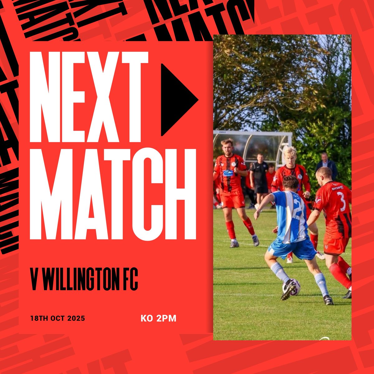 Next up… we return to league action when Willington visit the Welfare on Saturday ⬇️

#forzasilky 🔴⚫️

📆Saturday 18th October 
🕣2pm KO 
🏟️Silksworth Welfare Park 
🏆@Wearside league Premier 
💷 £3 adult £1 concessions 
☕️Hot &amp; cold drinks available