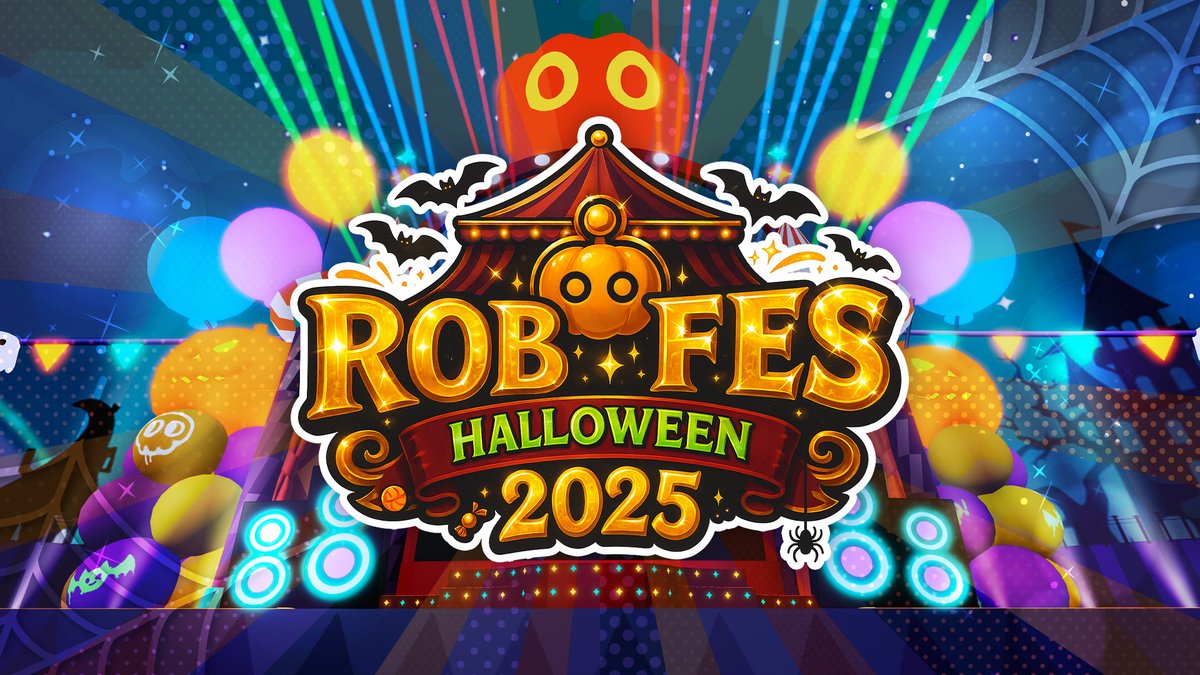 Robloxlabo's tweet photo. 🎃ロブフェス-ハロウィン2025🎃がプレオープンしました！
プレオープン期間中は、コインゲームでコインを集め🍬に交換することができます！
ここでスタートダッシュしておくと、本番でFreeUGCがすぐに手に入るかも？！
🧛会場はこちら！🦇
https://t.co/Z4Wp9CLkqE
#ロブフェス2025 #Robfes2025 https://t.co/P4M7v8wvS0
