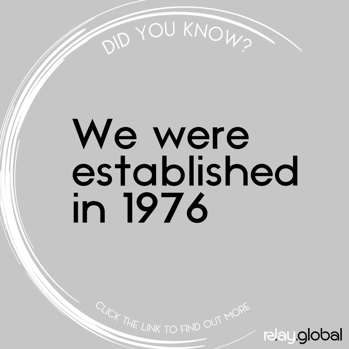 Did you know our company was established in 1976?
Almost 50 years of innovation, service, and success.
ow.ly/iv4E50X94hA
#RelayGlobal #Since1976 #Heritage