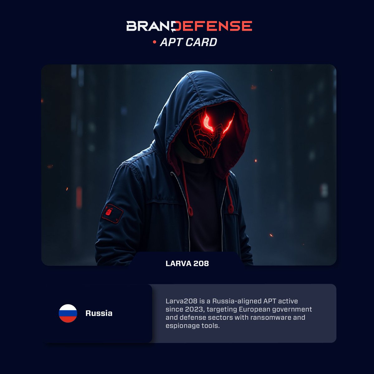 Brandefense's tweet image. 🕵️‍♂️ APT Focus: Larva208
Active since 2023, the Larva208 threat group continues to evolve, expanding its operations across Europe and NATO member states.

Our latest investigation reveals the group’s custom loaders, credential theft techniques, and stealth infrastructure,…