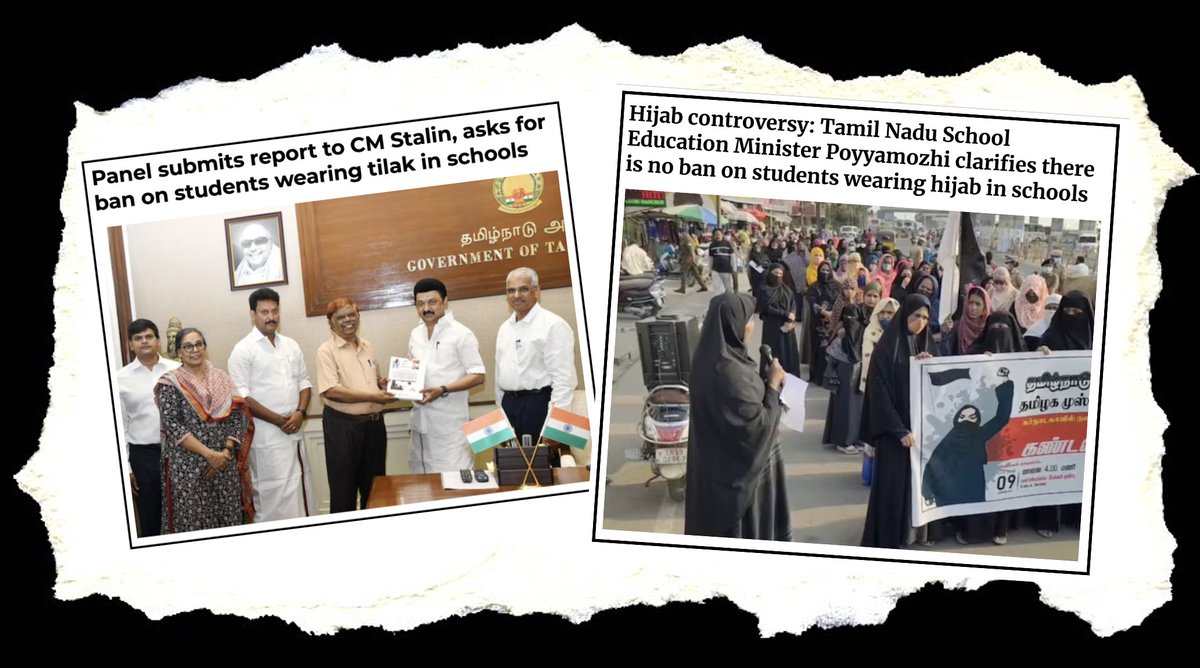 Secularism means banning Tilak but allowing hijab.