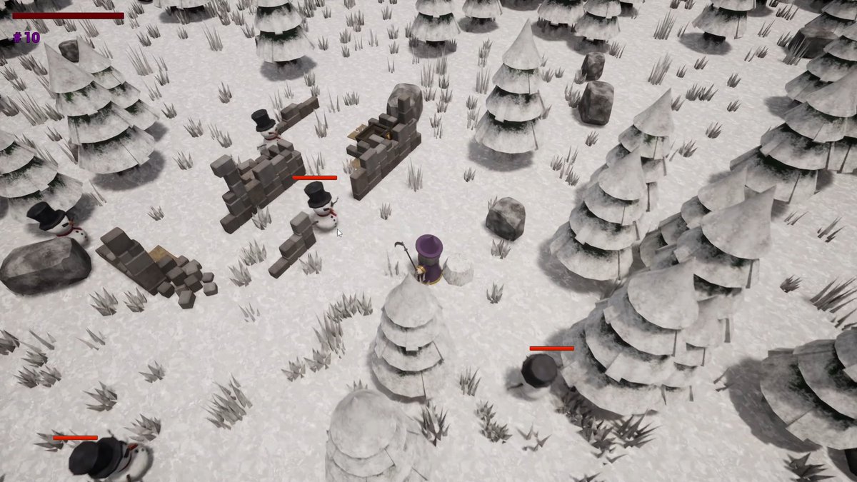 JohnnyBoyle3D's tweet image. I want to create a range of unique biomes for my game and decided to start by implementing a snow biome. It makes more sense for my Snowman enemy to be found here too!☃️
#indiedev #gamedev #indiegame