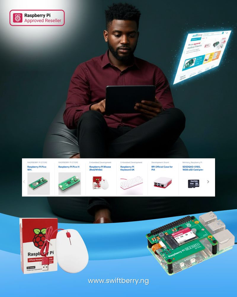 Swiftberry_ng's tweet image. Proudly Nigeria’s Trusted Raspberry Pi Reseller 🇳🇬💡
Shop boards, kits &amp;amp; accessories with amazing deals and swift delivery at Swiftberry.ng 🚀

#Swiftberry #RaspberryPi #TechDelivered #InnovationMadeEasy