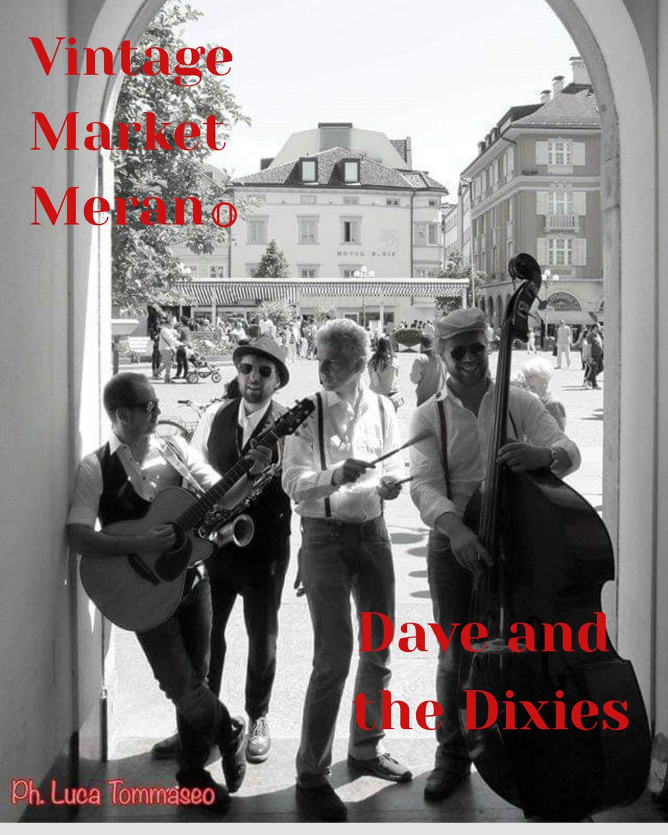 Touriseum's tweet image. 𝕍𝕚𝕟𝕥𝕒𝕘𝕖 𝕄𝕒𝕣𝕜𝕖𝕥 𝕄𝕖𝕣𝕒𝕟 𝟚𝟘𝟚𝟝
9. November/novembre
Sala Deuster-Saal, 11:30–15:30 Uhr/ore
Das Swing-Quartett/quartetto swing „Dave and the Dixies“ 
#touriseum #trauttmansdorff #vintage #vintagemarketmerano2025 #vintagemarketmeran2025 #swing #daveandthedixies