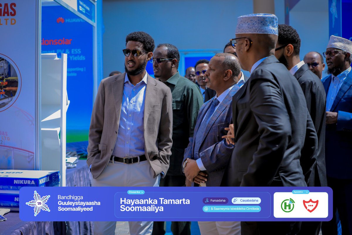Hormuud's tweet photo. The Somali Success Stories Conference #BGS25 has officially opened at the Jazeera Hotel, #Mogadishu Somalia, bringing together leaders and experts to discuss Somalia’s energy transition, its challenges, opportunities, and climate impact.
#EnergyForce #BGS #SomaliSuccess https://t.co/kLKDEY6UO4