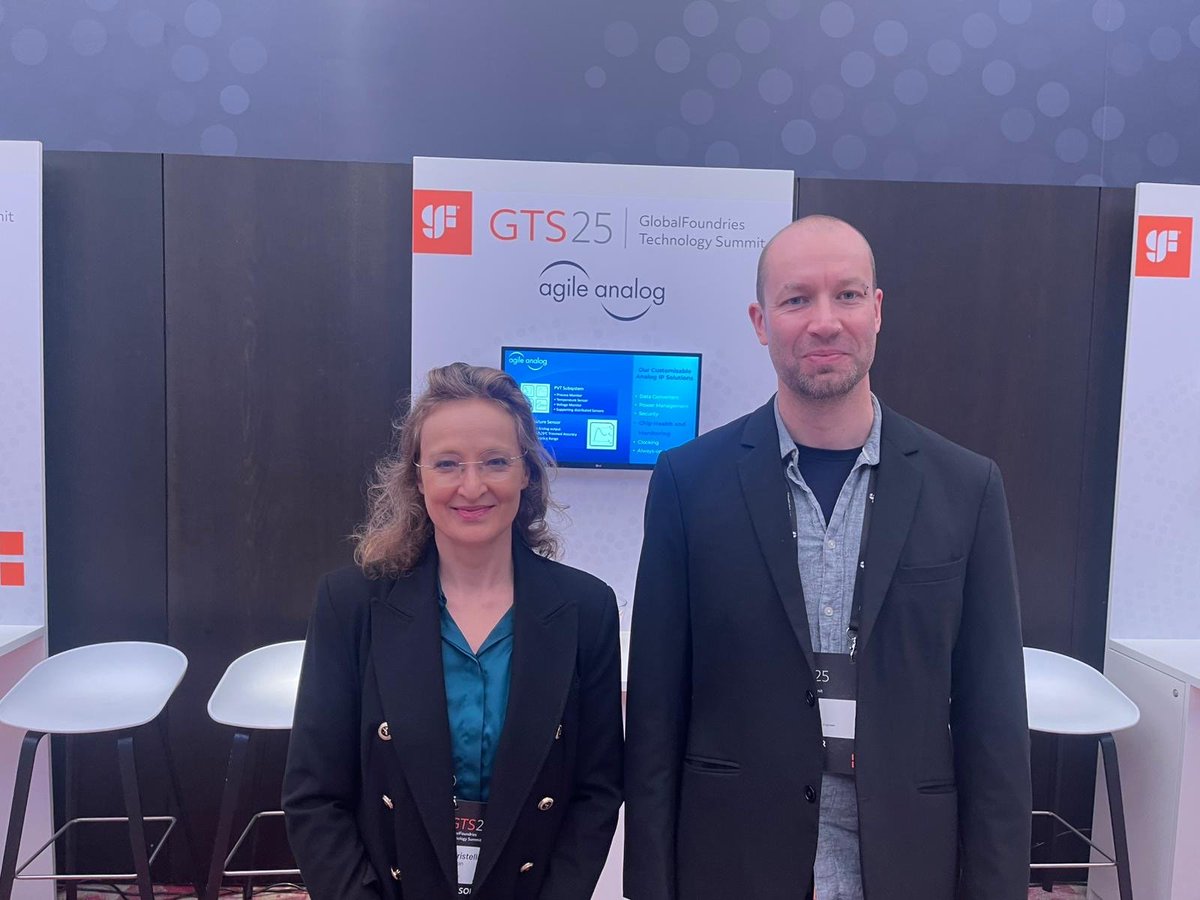 AgileAnalog's tweet image. See the @AgileAnalog team at the #GlobalFoundries Technology Summit in Munich on stand 17 to find out more about our highly configurable multi-node #analogIP and #antitamper solutions.
#analogdesign #chipdesign #electronics #semiconductors #GTS25