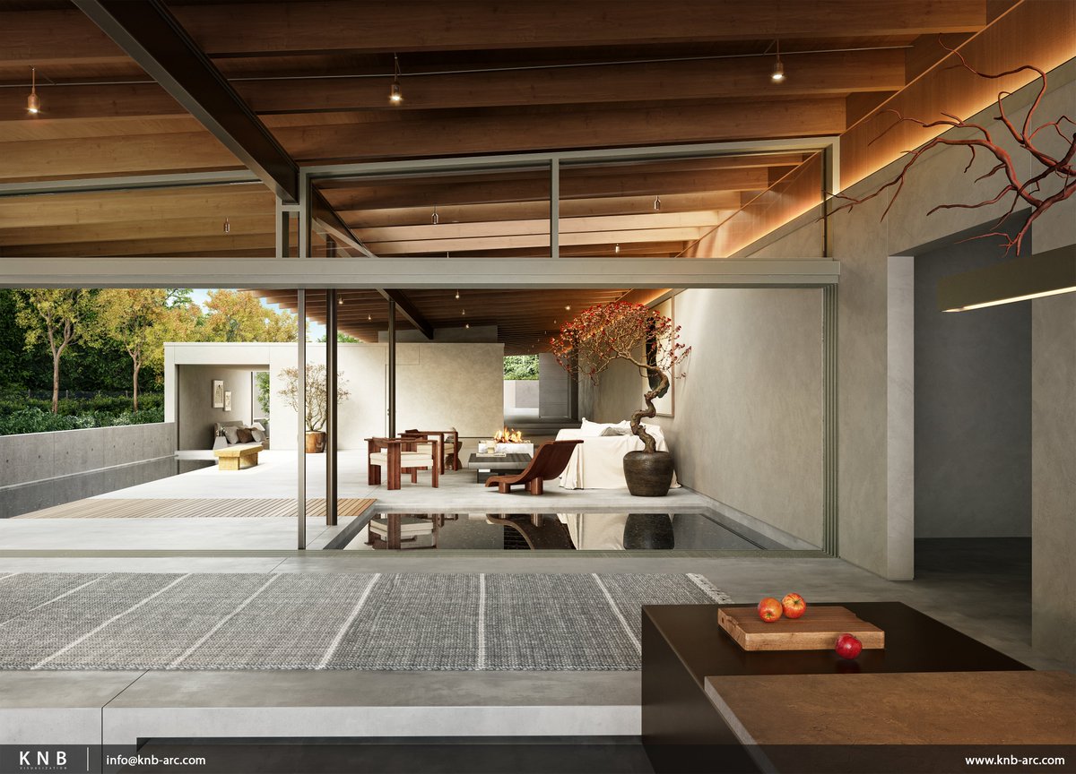 KNBvisual's tweet photo. Dear everyone,
I’d like to introduce our new 3d renders inspired by The Lake House – a design of Suyama Peterson Deguchi, in the United States!
Software: 3ds Max, Corona Renderer, Photoshop

​​​​​​​Explore more our work:
Behance: https://t.co/8jPP2ggy6f https://t.co/WnoQErWFCB