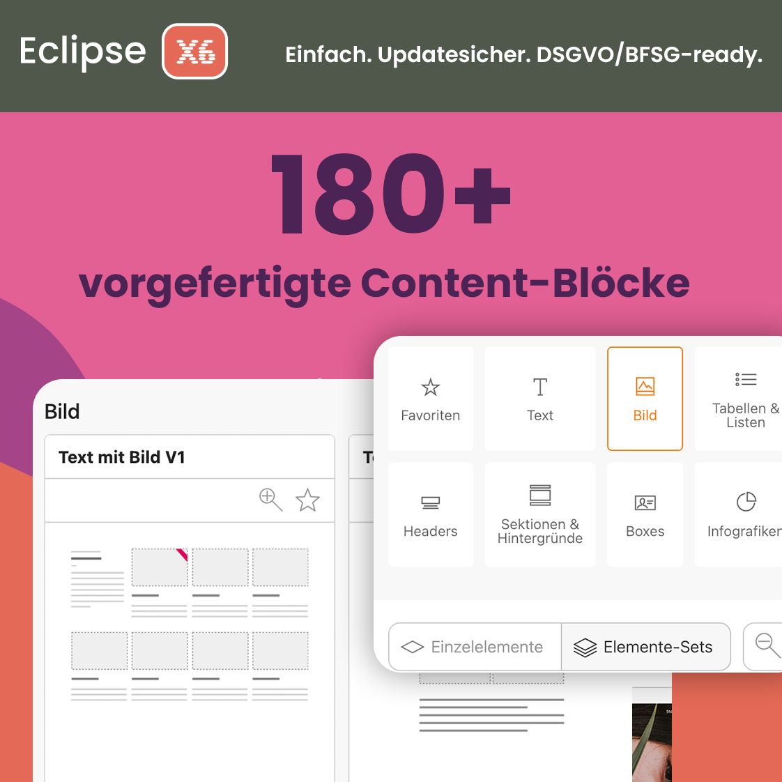 contaothemes's tweet image. ⚡ 180+ vorgefertigte Content-Blöcke – einfach kombinieren, fertig!
Mit Eclipse X baust du deine Contao-Seiten schneller als je zuvor.

👉 Jetzt kostenlos testen: premium-contao-themes.com/testzugang-anf…

.
.
.

#contao_themes #contao #contaotheme #contaothemes #contao_themes