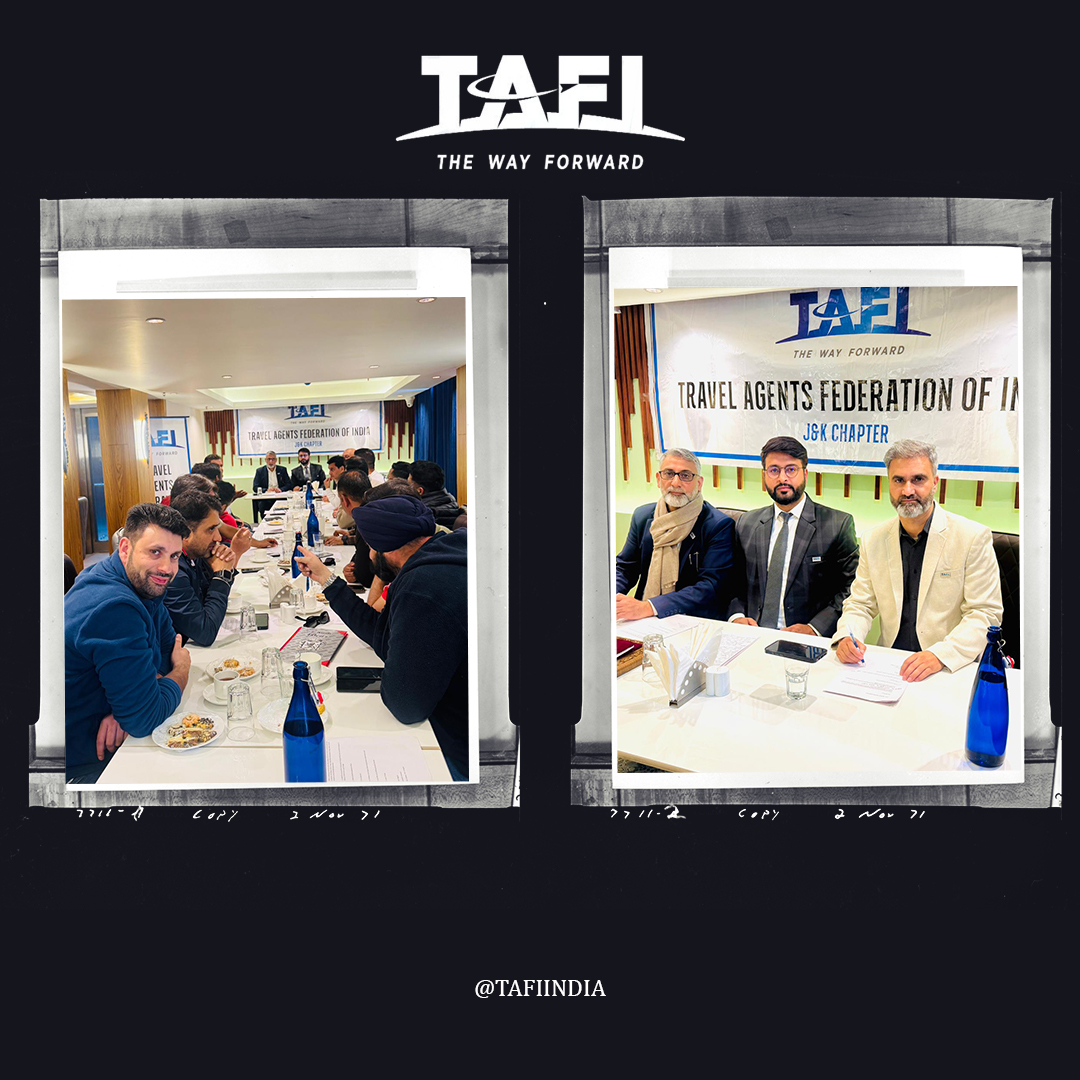 Together for Tourism! 🌄 The TAFI Jammu &amp; Kashmir Chapter held its first bi-monthly meeting for 2023–2025 under the leadership of Chairman Mr. Burhan Misgar, discussing key issues shaping the Valley’s tourism future.
#TAFI #TAFIJammuKashmir #TourismInKashmir #TravelTrade