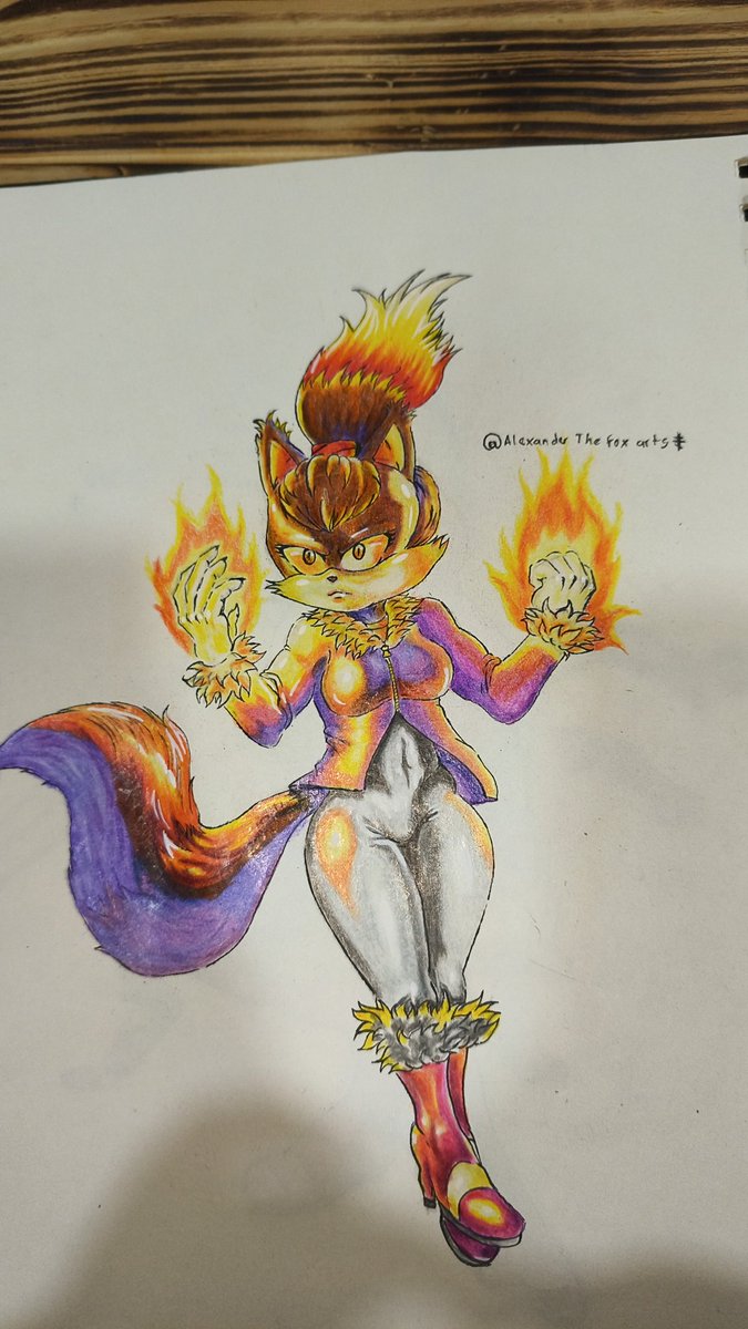 A warm greeting from Blaze, don't make her angry, she might burn you to a crisp.
Art made by me.
#SonicTheHedgehog