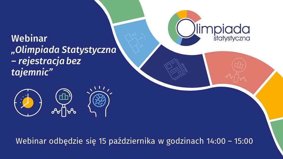 Przypominamy, że dzisiaj odbędzie się webinar dla nauczycieli: „Olimpiada Statystyczna – rejestracja bez tajemnic!”
📅 15 października (środa)
🕑 godz. 14:00–15:00

🔗 Dołącz do webinaru: tinyurl.com/4vybukma