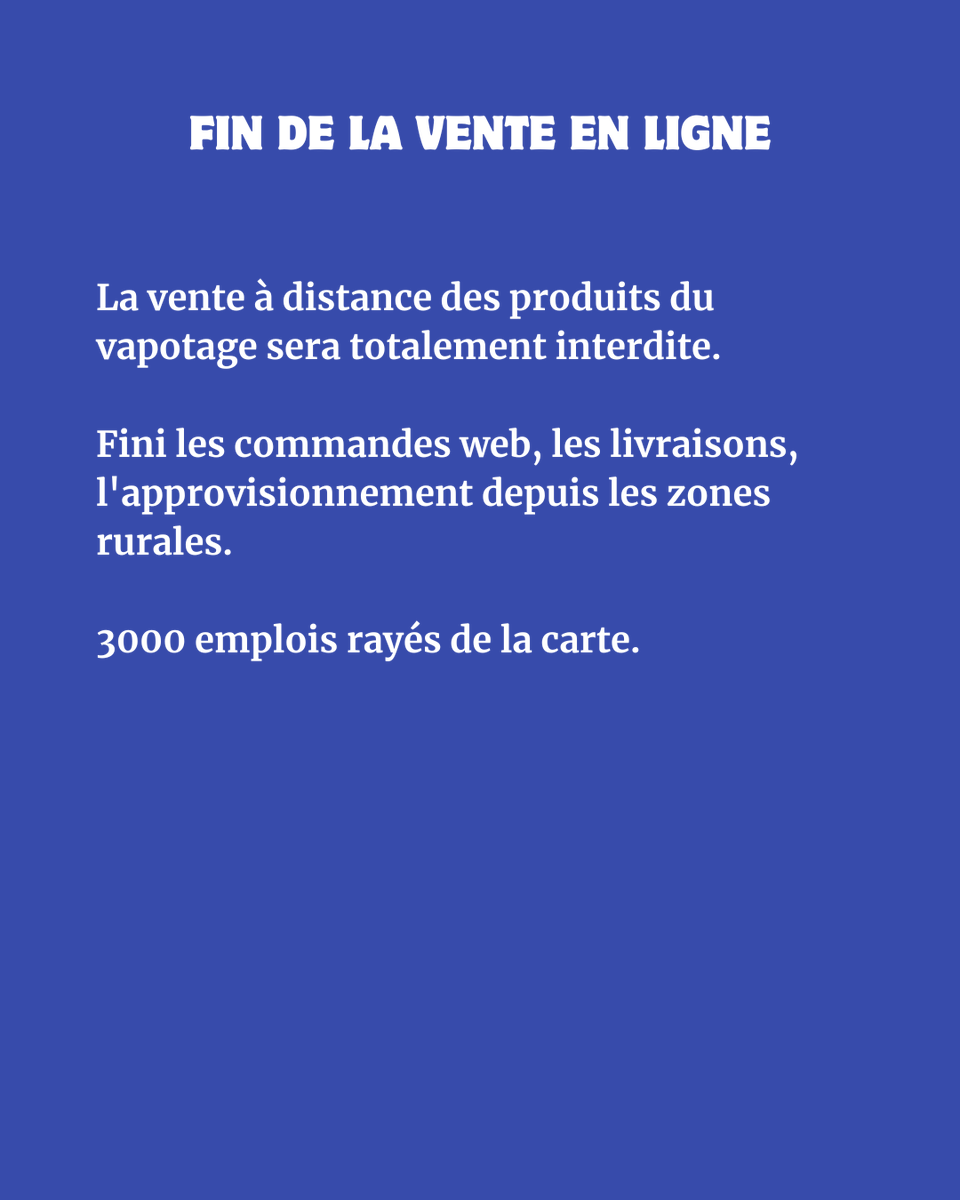 JeanFab1's tweet photo. 🇫🇷 FRANCE 2026 : BERCY COUPE LA VAPE
Taxe, interdiction web, agrément obligatoire :
20 000 emplois menacés, 4 millions de vapoteurs pris au piège.
➡️ https://t.co/D05Kj6sFqY
#Vape #MadeInFrance #StopTabac #JSV @FIVAPE @AssembleeNat https://t.co/A2A53zbTa8