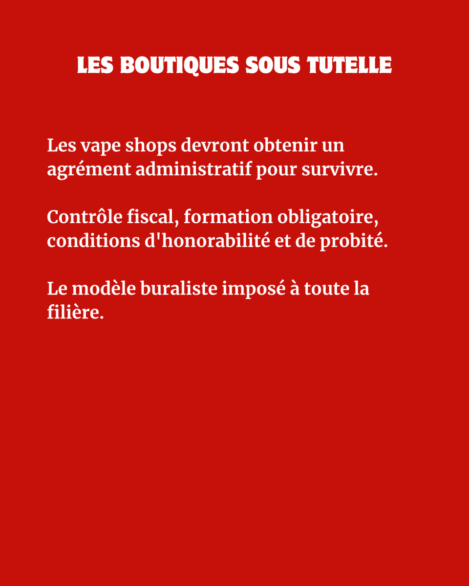 JeanFab1's tweet photo. 🇫🇷 FRANCE 2026 : BERCY COUPE LA VAPE
Taxe, interdiction web, agrément obligatoire :
20 000 emplois menacés, 4 millions de vapoteurs pris au piège.
➡️ https://t.co/D05Kj6sFqY
#Vape #MadeInFrance #StopTabac #JSV @FIVAPE @AssembleeNat https://t.co/A2A53zbTa8