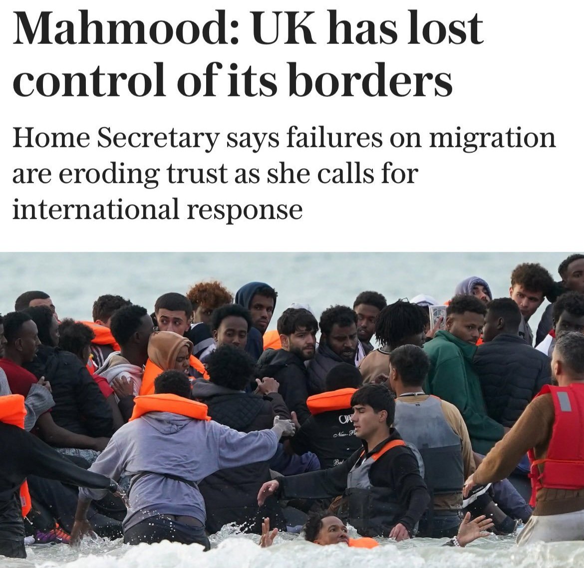🚨🇬🇧 SHABANA MAHMOOD ADMITS UK HAS LOST CONTROL OF ITS BORDERS

After a year and 3 months in power, Labour finally admits the truth – Britain’s borders are wide open.
They’ve done absolutely nothing to stop the chaos and will continue to do nothing.

🔴 Total failure on border