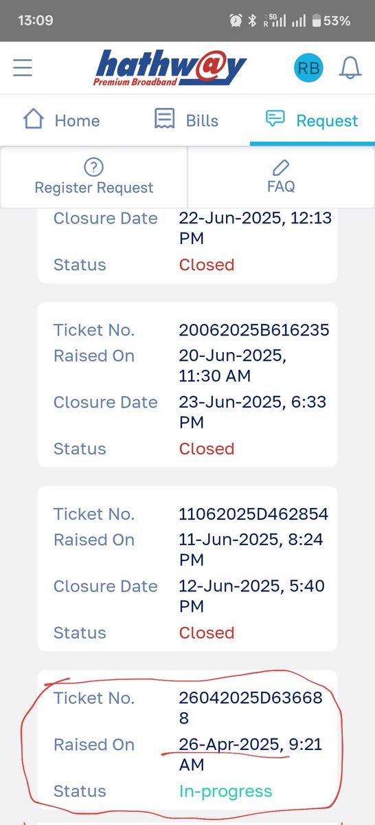 ms_romi_b's tweet photo. Dear @HathwayBrdband. I'm Xing since there's no response from CS. I raised the disconnection req on 26Apr2025. I relocated on 29Apr2025. 3rd May engineer called to visit, for modem recovery. Ur CS still calling desperately for recharge. I'm NOT INTERESTED. https://t.co/ZSiavy3j6Y