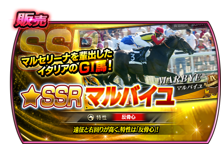 明日10/25(土)15時より、 牝馬販売にマルバイユが初登場！ 仏GIを制覇