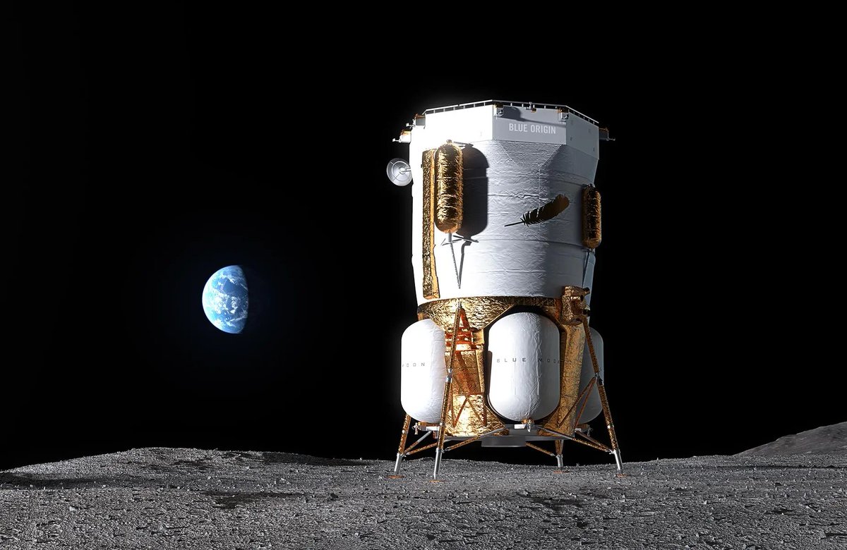 SpaceNosey's tweet image. Blue Origin ya está realizando las simulaciones de la misión que llevará su aterrizador Blue Moon MK1 al polo sur de la Luna.

Está previsto que despegue durante el primer trimestre de 2026, y recordemos que la versión MK2 será tripulada.

@blueorigin #BlueMoon #MK1
