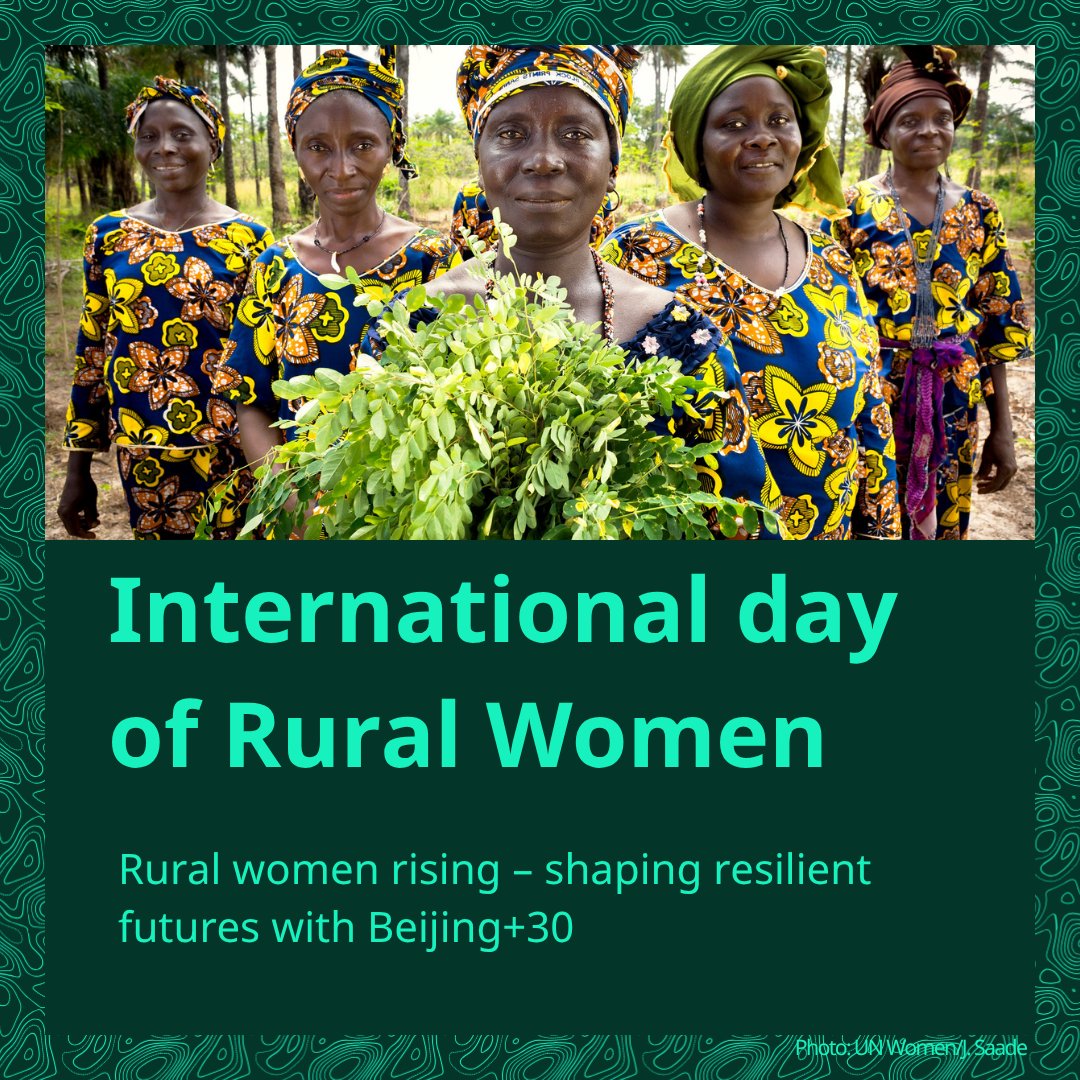 Today we celebrate the women who feed the world. 🌾

Rural women are leaders in building sustainable, resilient food systems — often with fewer resources but endless determination

Happy International Day of Rural Women: 
on.cgiar.org/4nIPj3z 
#GenderinAg #RuralWomen
