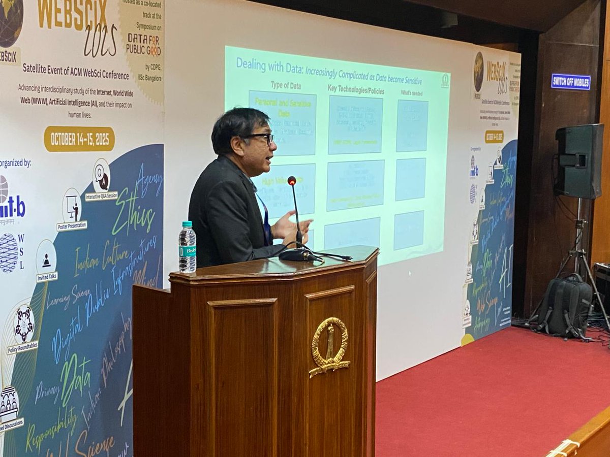 CDPG_IISc's tweet image. A thought-provoking session by Prof. Inder Gopal, Chairman, Centre of Data for Public Good (CDPG) and Research Professor at Indian Institute of Science (IISc) Bengaluru, explored “Data Exchange: The Third Leg of the DPI Stool.”
Prof. Gopal highlighted how data exchange plays a…
