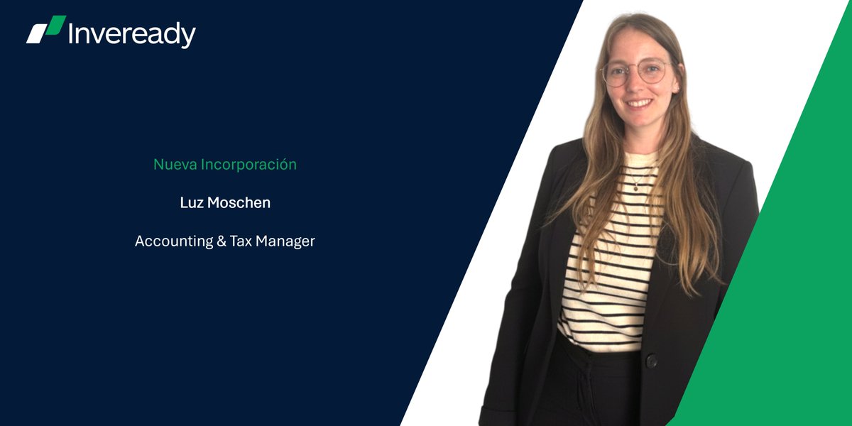 #EquipoInveready - Incorporamos a Luz Moschen como Accounting &amp; Tax Manager al departamento de #operaciones.

Luz ayudará con el control financiero, la contabilidad y la presentación de impuestos, entre otras tareas.

¡Bienvenida al equipo! 

#NuevaIncorporación #Finanzas