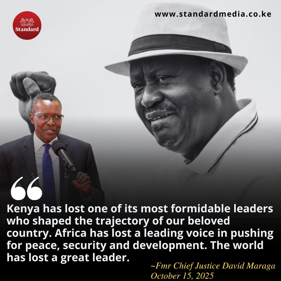 StandardKenya's tweet photo. Former Chief Justice David Maraga sends his condolences to the passing of Raila Odinga
#Jowi https://t.co/Un8t25lRA2