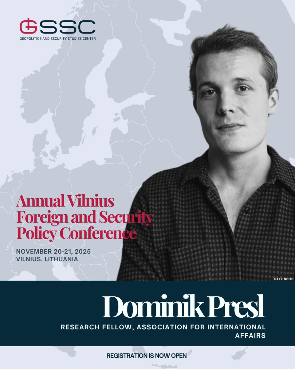 Geopolitics and Security Studies Center (@gssc_lt) on Twitter photo Information is a weapon - resilience is defense.🗣️
Meet <a href="/DominikPresl/">Dominik Presl</a> (<a href="/AMO_cz/">AMO</a>), expert on disinformation and host of the <a href="/DecodingGeoPod/">Decoding Geopolitics Podcast</a>, who will join the Vilnius Foreign and Security Policy Conference on November 21.
Stay tuned for more speaker highlights and updates! Information is a weapon - resilience is defense.🗣️
Meet <a href="/DominikPresl/">Dominik Presl</a> (<a href="/AMO_cz/">AMO</a>), expert on disinformation and host of the <a href="/DecodingGeoPod/">Decoding Geopolitics Podcast</a>, who will join the Vilnius Foreign and Security Policy Conference on November 21.
Stay tuned for more speaker highlights and updates!