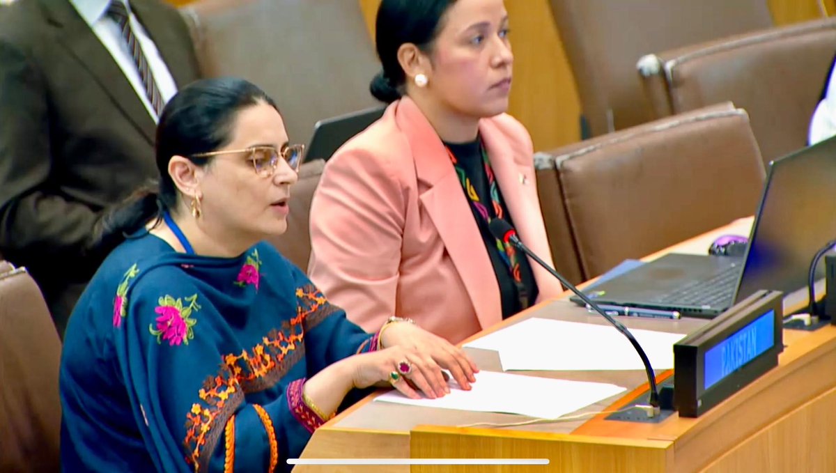 SSaima11's tweet image. Delivering statement during Interactive Dialogue with Special Rapporteur on Torture. Highlighted widespread tortured against innocent Kashmiris in Indian Occupied Kashmir.