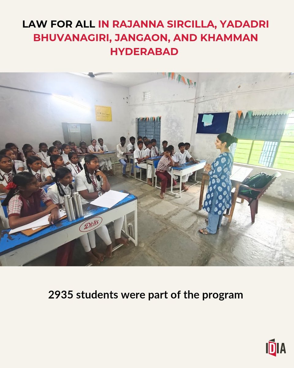IDIA (@idialaw) on Twitter photo IDIA Hyderabad Chapter conducted 22 LFAs across 4 new districts of Telangana — Rajanna Sircilla, Yadadri Bhuvanagiri, Jangaon & Khammam - reaching 2,935 students and conducting 1,303 INAT Basics with the efforts of 28 team members! 
#IDIA #LawForAll IDIA Hyderabad Chapter conducted 22 LFAs across 4 new districts of Telangana — Rajanna Sircilla, Yadadri Bhuvanagiri, Jangaon & Khammam - reaching 2,935 students and conducting 1,303 INAT Basics with the efforts of 28 team members! 
#IDIA #LawForAll