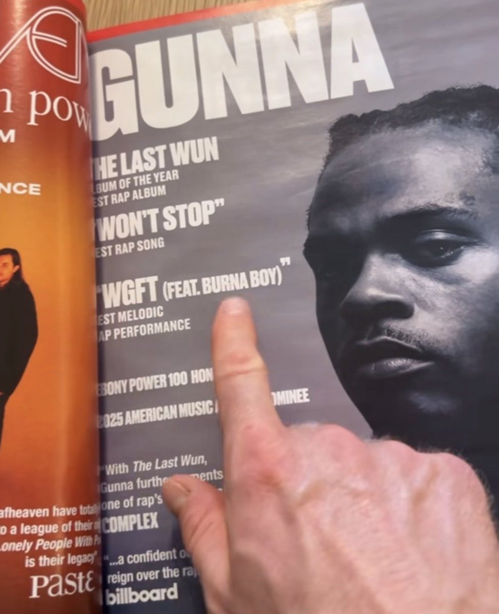 🚨 GUNNA SUBMITTED “WGFT” W/ BURNA BOY FOR “BEST MELODIC RAP PERFORMANCE” AT THE #GRAMMYs! 🏆