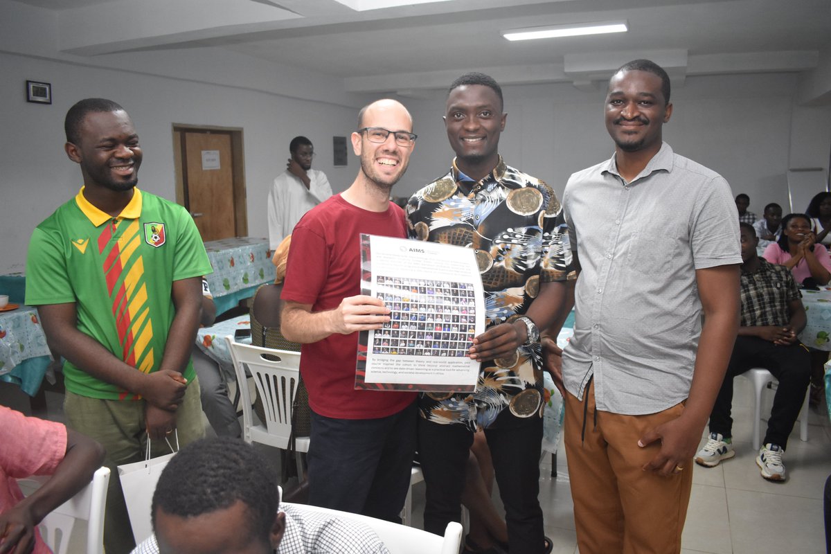 🎓 A heartfelt farewell to Dr. Dario Domingo &amp; Prof. Pawel Danielewicz , who wrapped up an inspiring Skills Block at AIMS Cameroon! Thank you for igniting curiosity, teaching with passion &amp; shaping future African scientists.
#STEM #AIMSCameroon #ScienceInAfrica #AIMCMR
