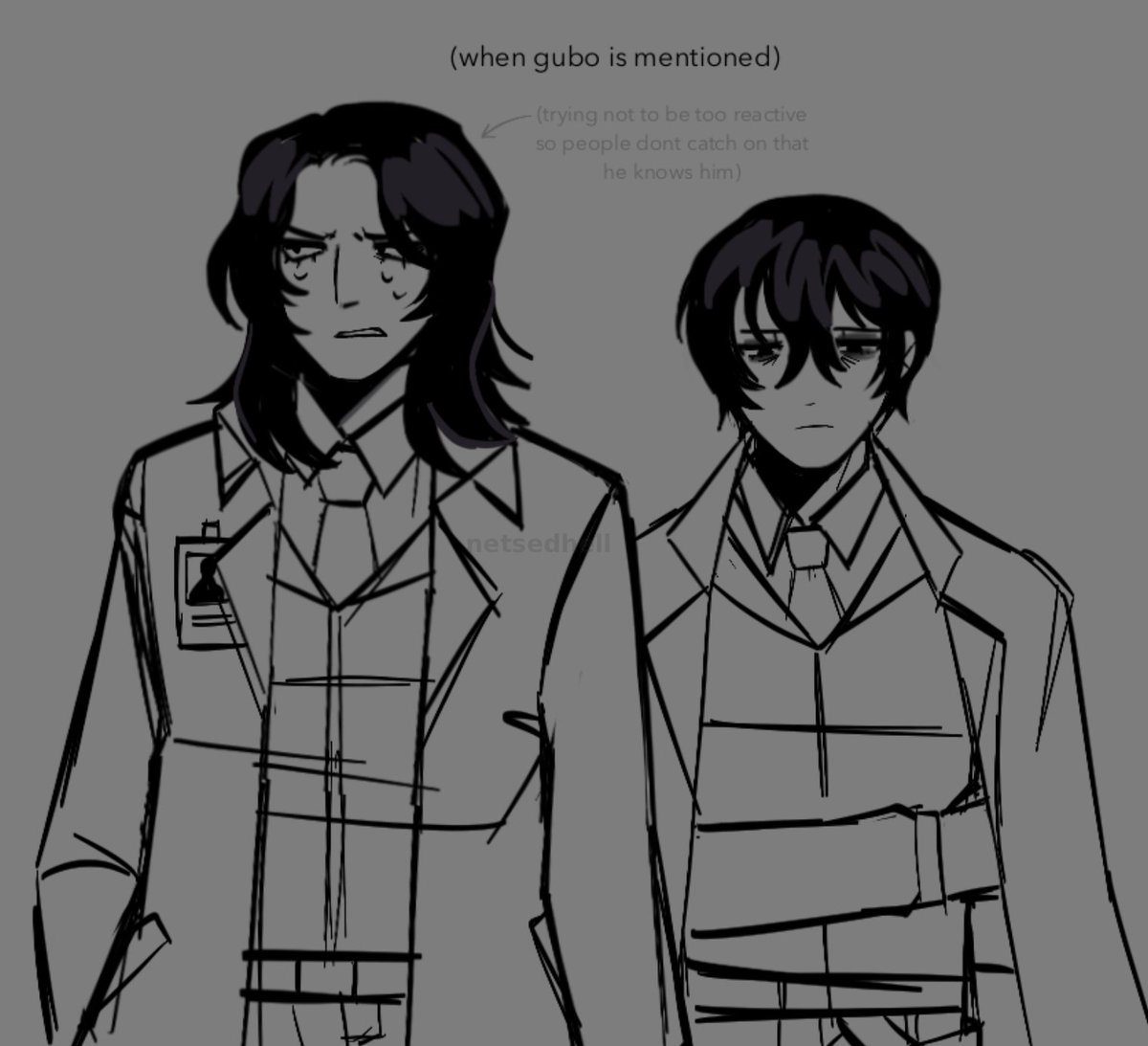 #lcbOC 
feeling kind of timid about my OCs but i thought i'd give this a try... this is malice, he's an undercover n corp member in the LCB. his source is "the judgement" by chart korbjitti... his backstory and more deets can be read here: toyhou.se/33527401.malice