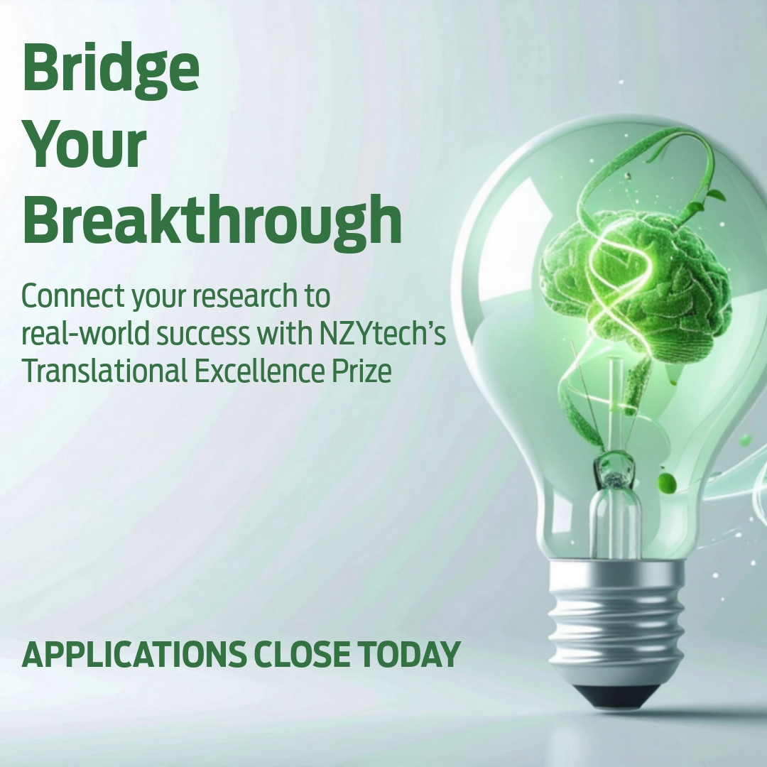 Today is the final day to submit applications for the NZYtech Translational Excellence Prize 2025.

Learn how to apply here - nzytech.com/en/nzytech-gra…