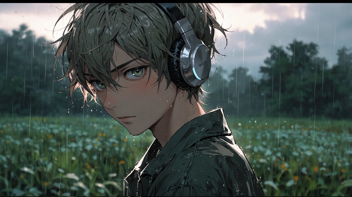 nightgalaxx's tweet photo. Rain on repeat, heart on shuffle 🌧️🎧
#bluskyart #aiart #rain #x https://t.co/aQtukBaO8S