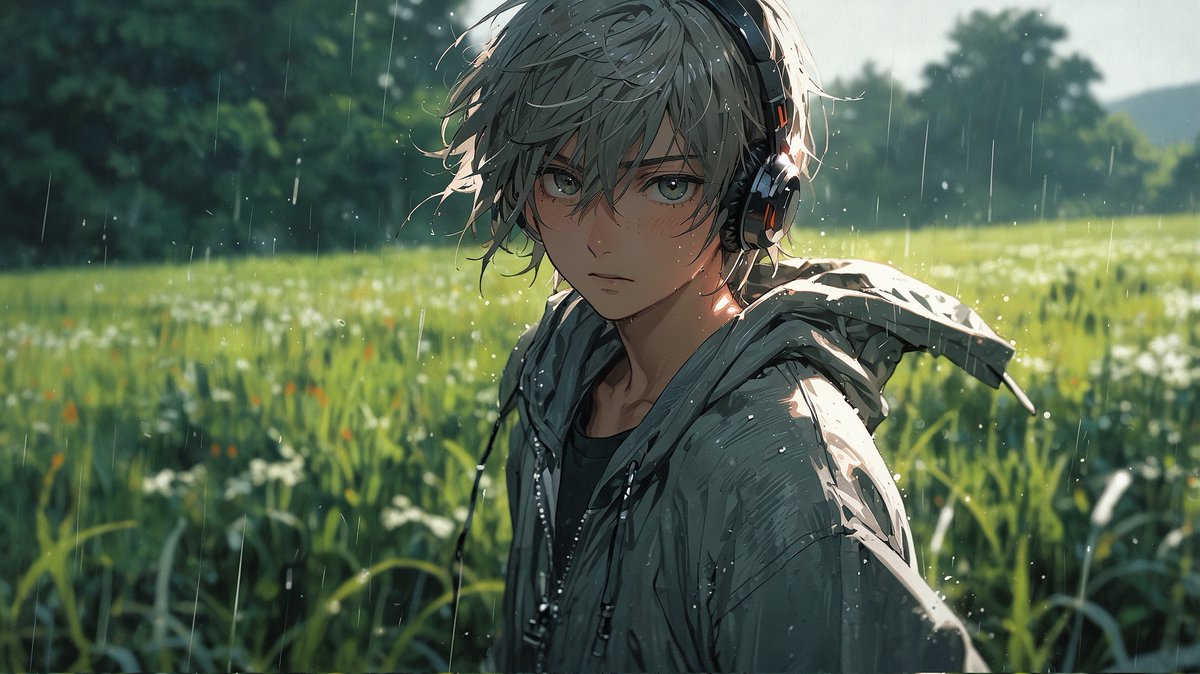 nightgalaxx's tweet photo. Rain on repeat, heart on shuffle 🌧️🎧
#bluskyart #aiart #rain #x https://t.co/aQtukBaO8S