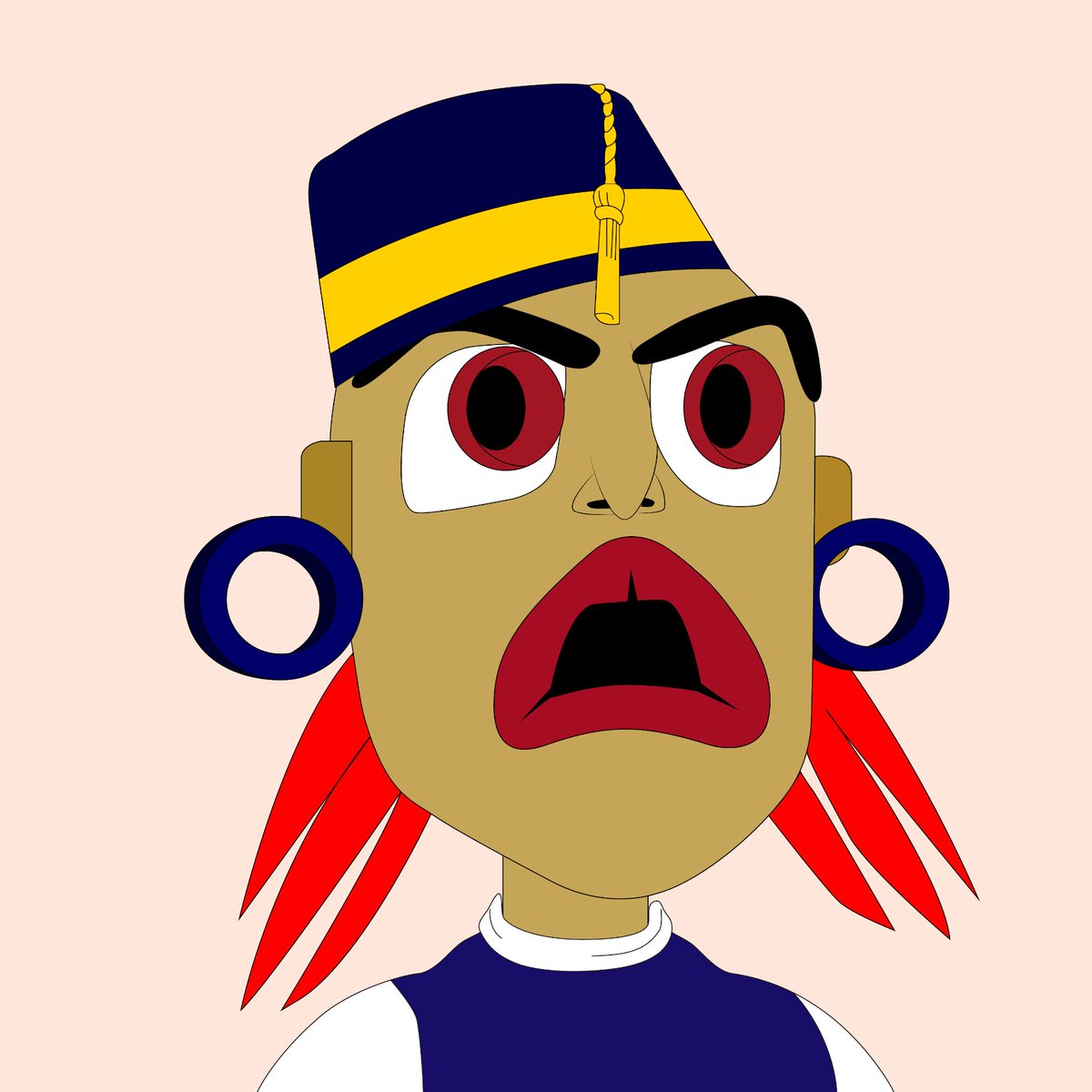 gringosclub's tweet photo. GM🌞

"Meet Gringo #87. 

He's the life of the party, but don't ask him about the tassel on his fez. 

Some secrets are best kept in the Club. 

#GringosClub #NFTcharacter #DigitalArt" https://t.co/QTsd7XKMcN