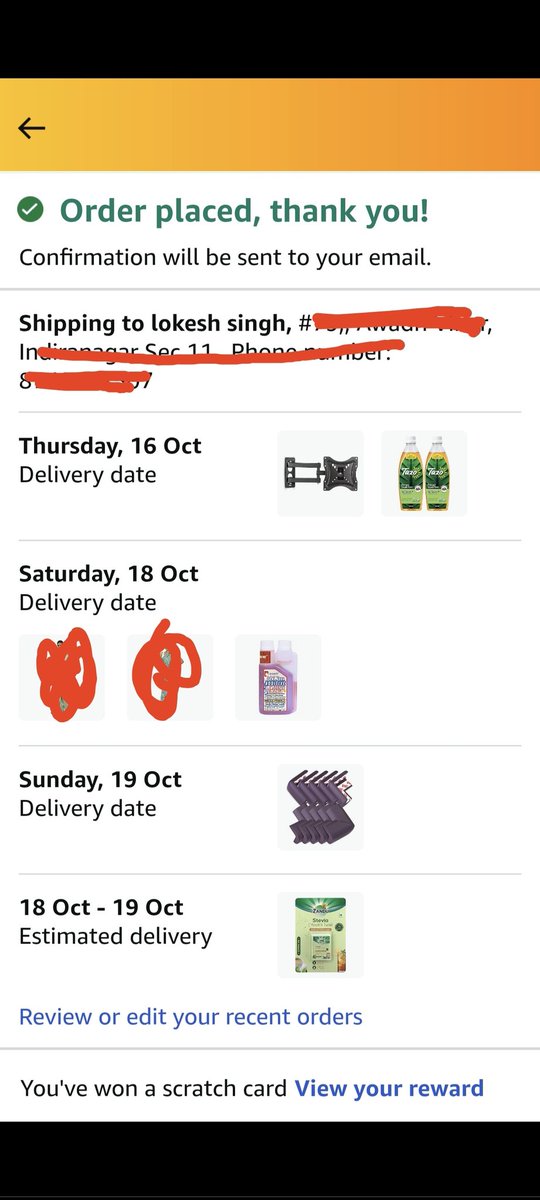 loki_era's tweet photo. Happened Again!
Jst bcoz my order hd these savings/ coupons pre-applied, @amazonIN deliberately delayed most of my items. Even the items which were arriving "next day" - now arriving TOM* or SAT* even SUN* How does ur algorithm works 🤯 is now totally unacceptable. 😤🤦🏻 #Prime https://t.co/eKvwYk7Dj5