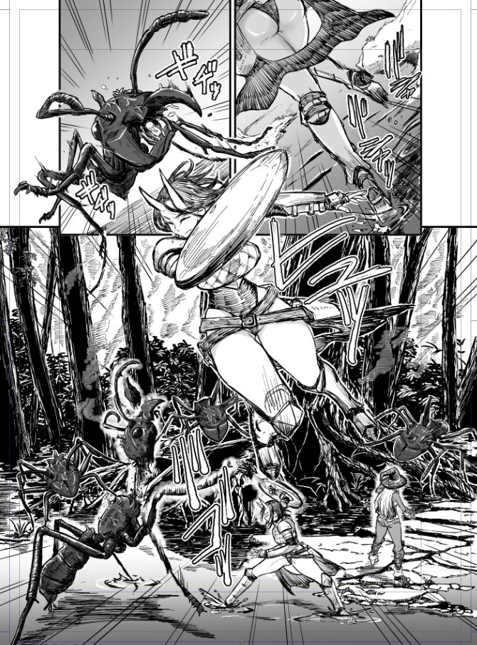 ヤングキングアワーズGHで連載してた『酒と煙草の日雇いダンジョン』こんなファンタジー漫画です、単行本明日発売です('◇')ゞ 