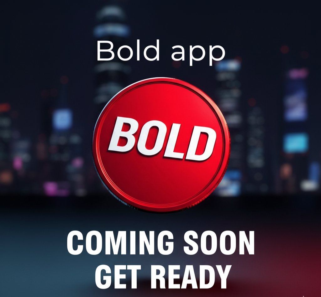 BoldCoreTeam's tweet photo. 🚀 Hello Bold Builders

Bold App coming soon 😎
📲 More tasks = More $BOLD &amp; 💵 USDT rewards
⚡ Instant Withdraw — Zero Investment

Get ready to mine, earn &amp; grow together!
#BOLD #Crypto #Airdrop #USDT #Mining #PassiveIncome https://t.co/jSIyjHOn5V