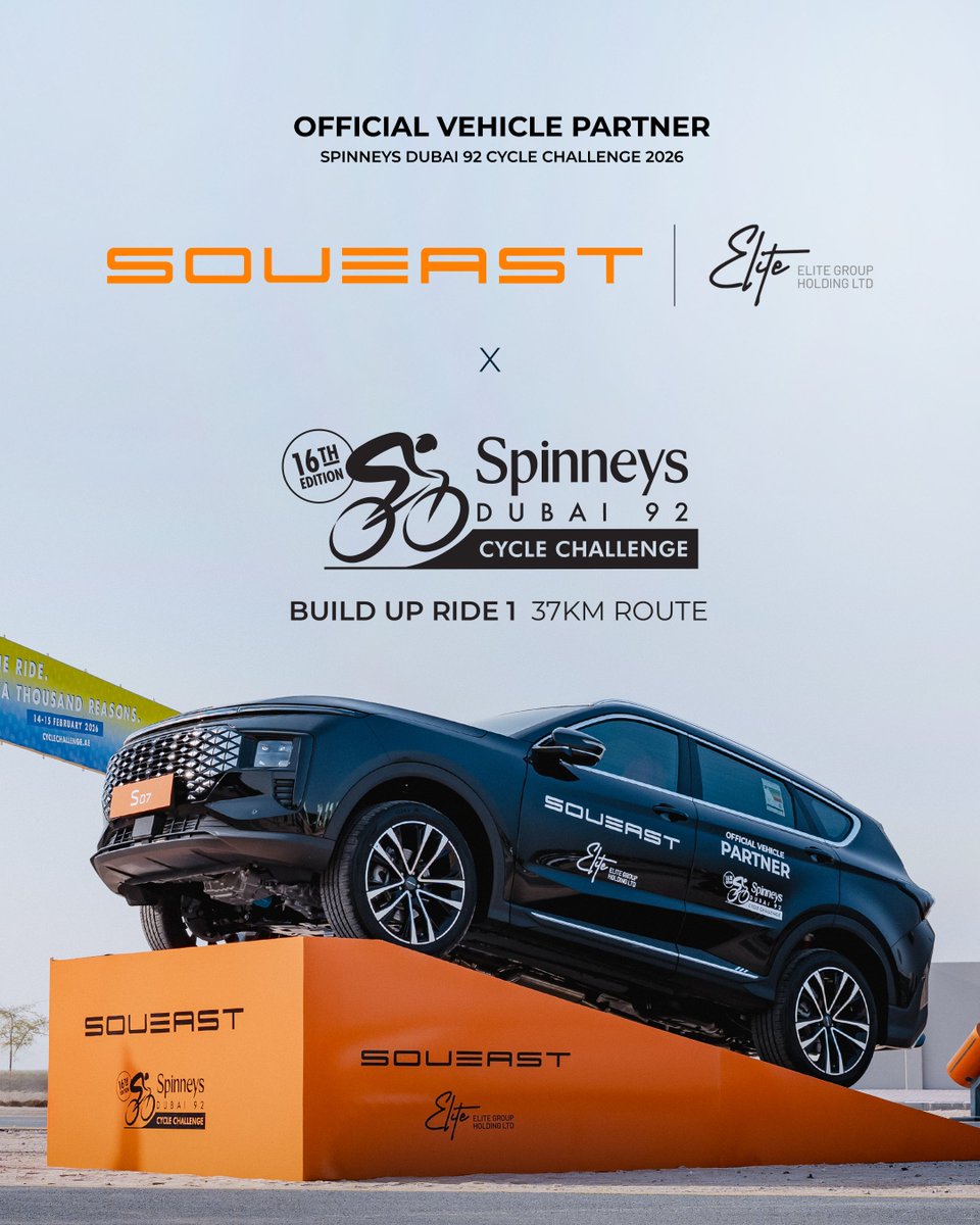 SOUEASTUAE's tweet image. 🏁 BUR 2 is ON! 
📍 Al Qudra Cycle Track 
🛣️ 45 KM 
🗓️ Sunday, 26 October 2025
🔗 Register now at cyclechallenge.ae

#OneRideAThousandReasons #SpinneysDubai92 #CycleChallenge #SOUEAST #SOUEASTUAE #EliteGroupHolding #EaseYourLife #OfficialPartner