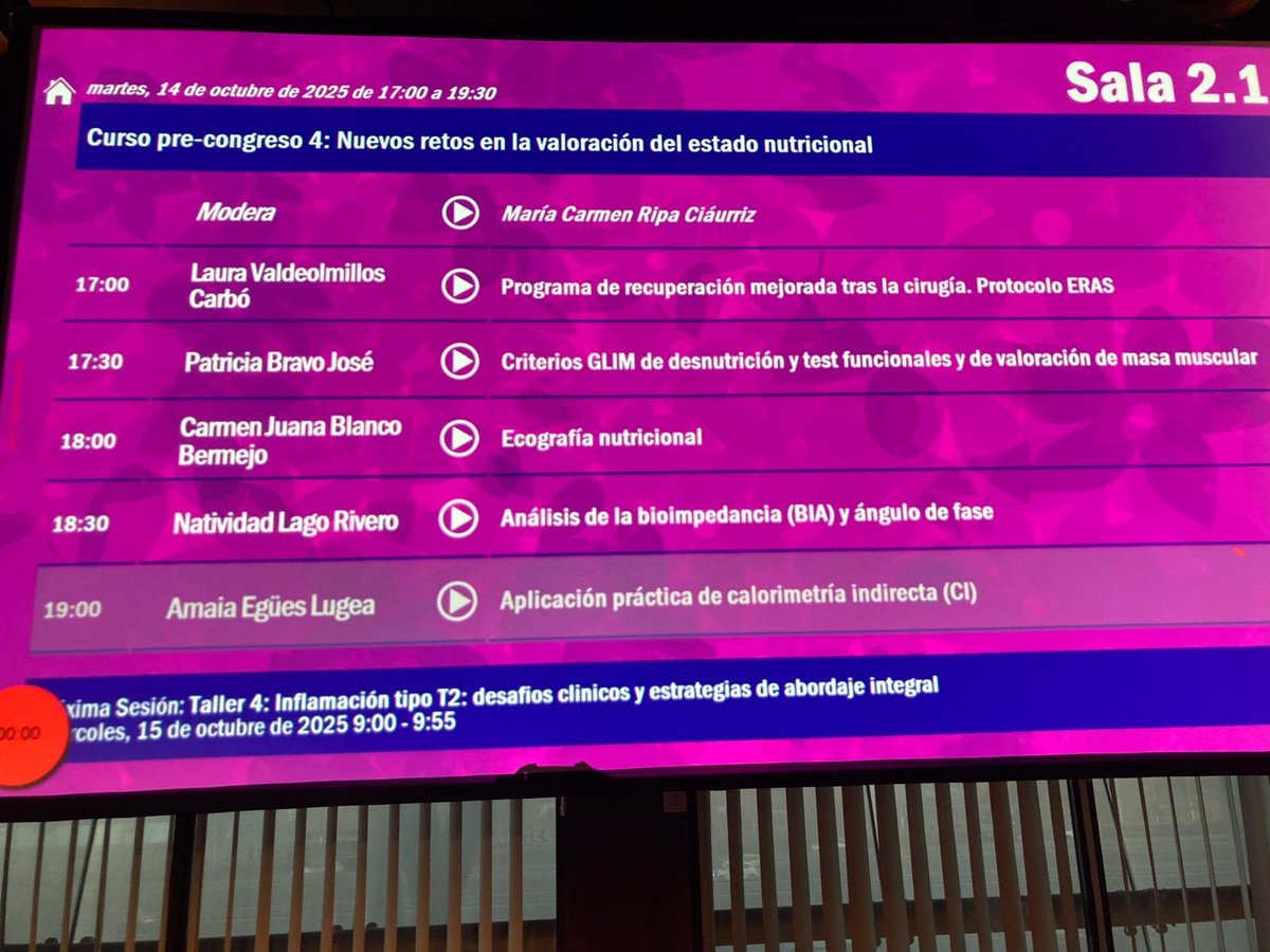 Terminado el taller del <a href="/GrupoNutri/">Grupo Nutrición SEFH</a> en el <a href="/sefhcongreso/">70 Congreso SEFH</a> #sefh25 con muy buenas sensaciones .
Gracias a tod@s los asistentes por vuestra participación activa ante estos nuevos retos que se nos presentan en la valoración nutricional morfofuncional.