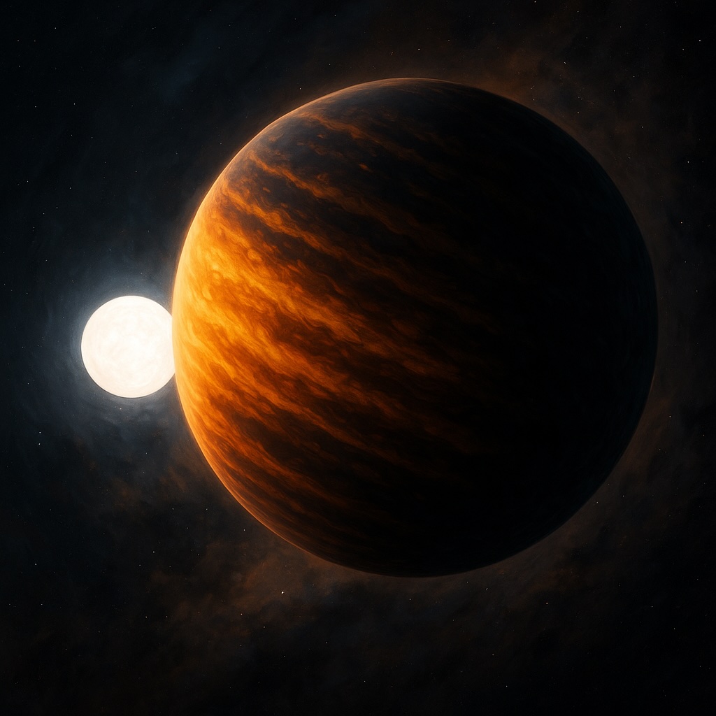 A 25 M🪐 brown dwarf eclipsing a 2 R🌍 white dwarf every 2.93 h!

Discovered with <a href="/NASA_TESS/">NASA_TESS</a>, confirmed with #SPECULOOS, GTC &amp; UKIRT.

A blazing 3000 K day side vs a cool <1000 K night side 🔥🌑

iopscience.iop.org/article/10.384…

#Exoplanets #WhiteDwarfs #Astrophysics #SPECULOOS